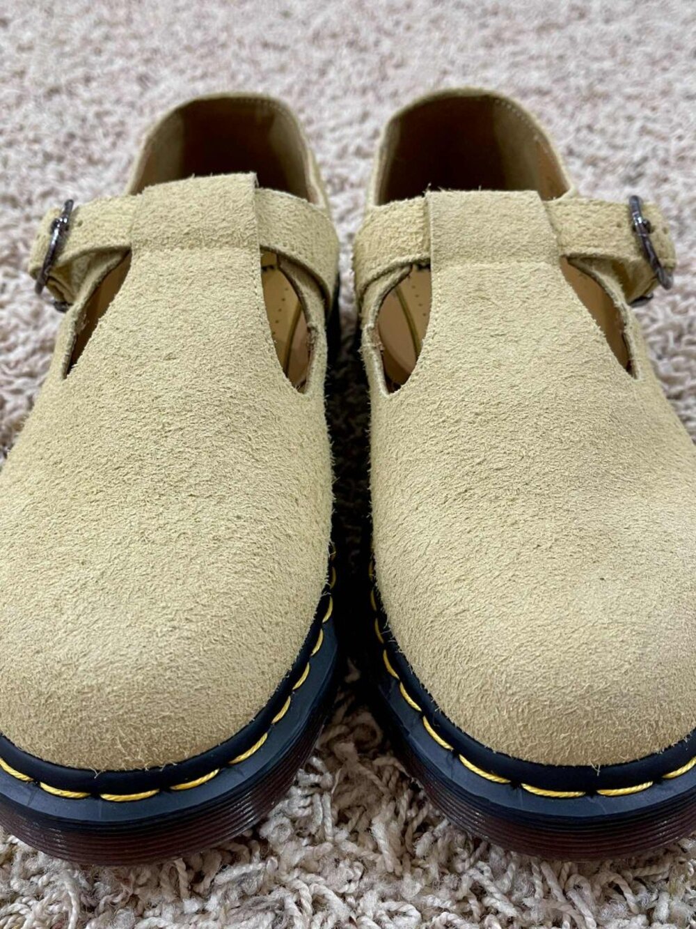 Dr. Martens T-Bar Mary Jane Suede Leather Shoes, Men’s Size 9 / Women’s Size 10 - Picture 8 of 16